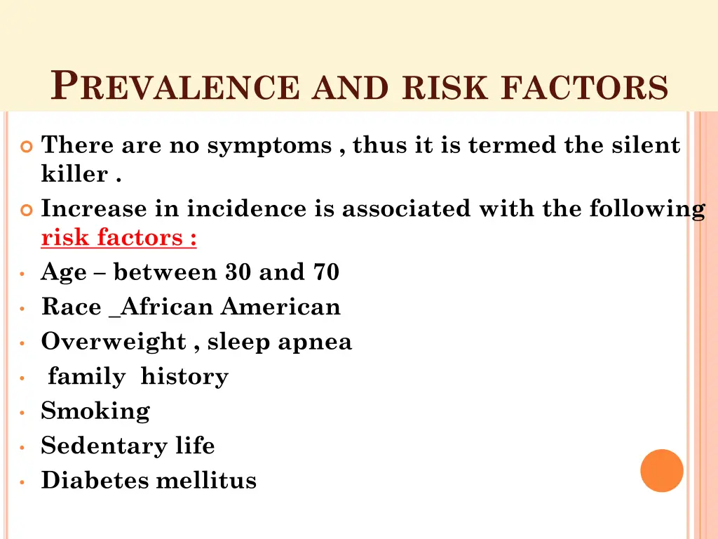 p revalence and risk factors