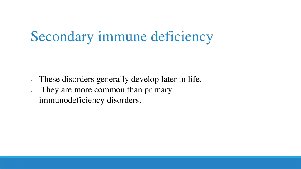 secondary immune deficiency
