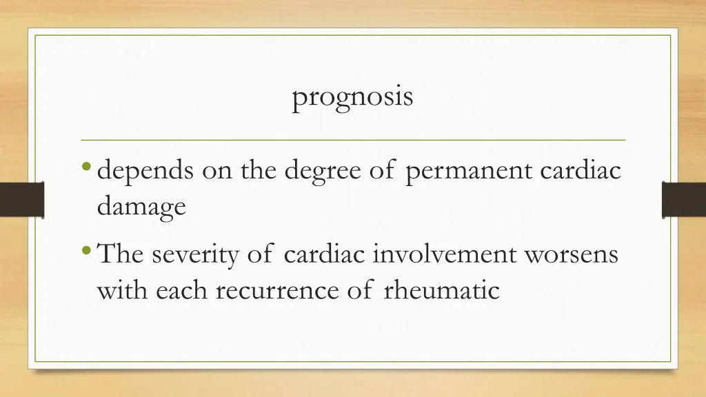 prognosis