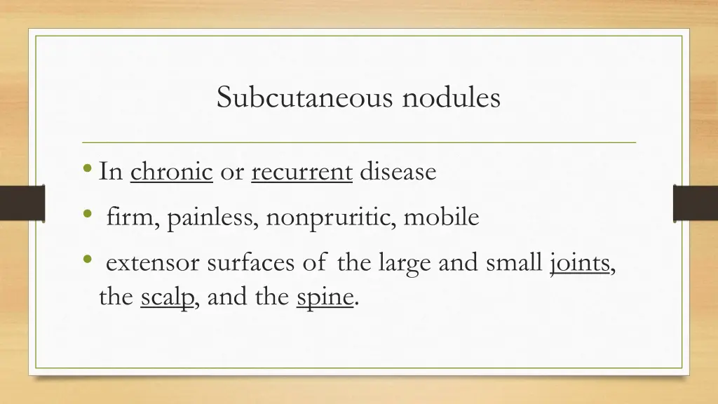 subcutaneous nodules