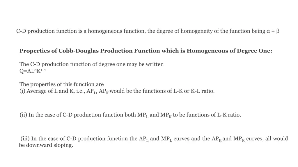 c d production function is a homogeneous function