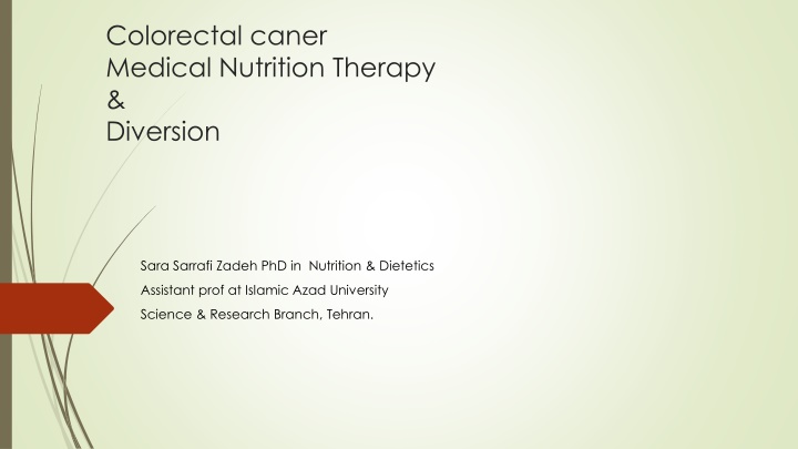 colorectal caner medical nutrition therapy