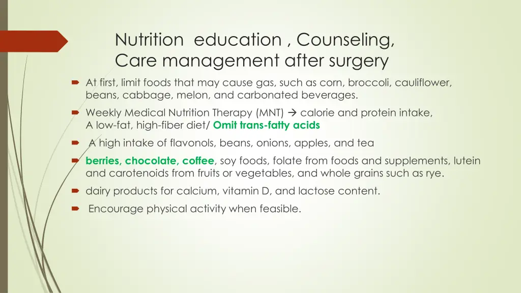 nutrition education counseling care management