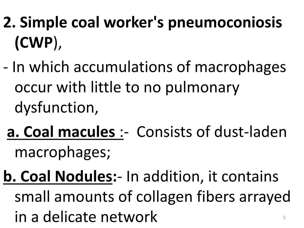 2 simple coal worker s pneumoconiosis