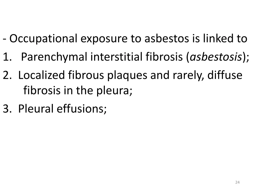 c asbestosis and asbestos related diseases