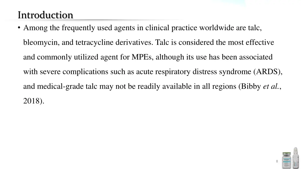 introduction among the frequently used agents