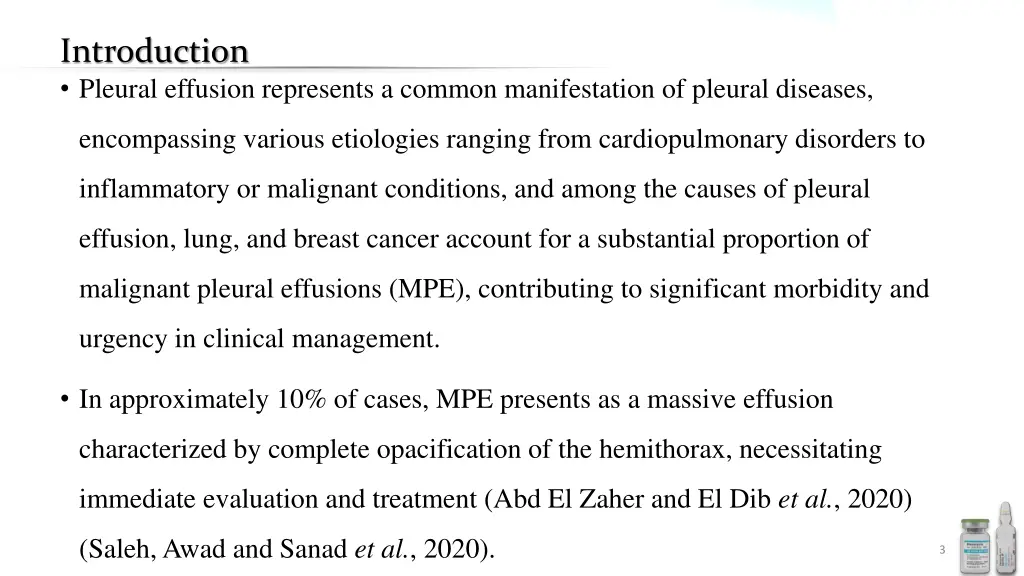 introduction pleural effusion represents a common