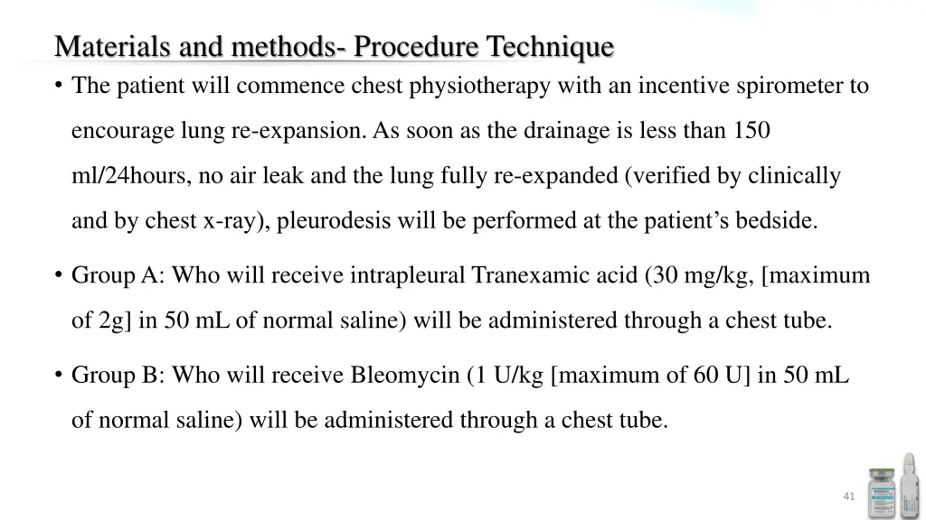 materials and methods procedure technique 1