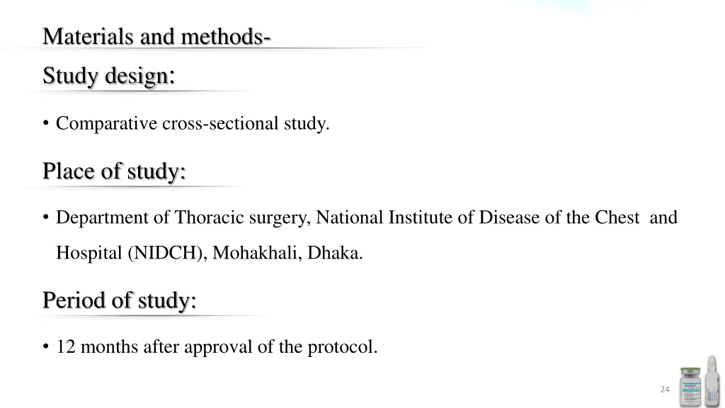 materials and methods study design
