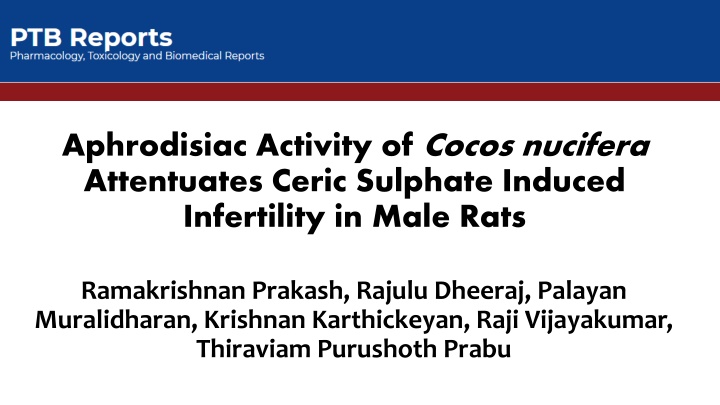 aphrodisiac activity of cocos nucifera