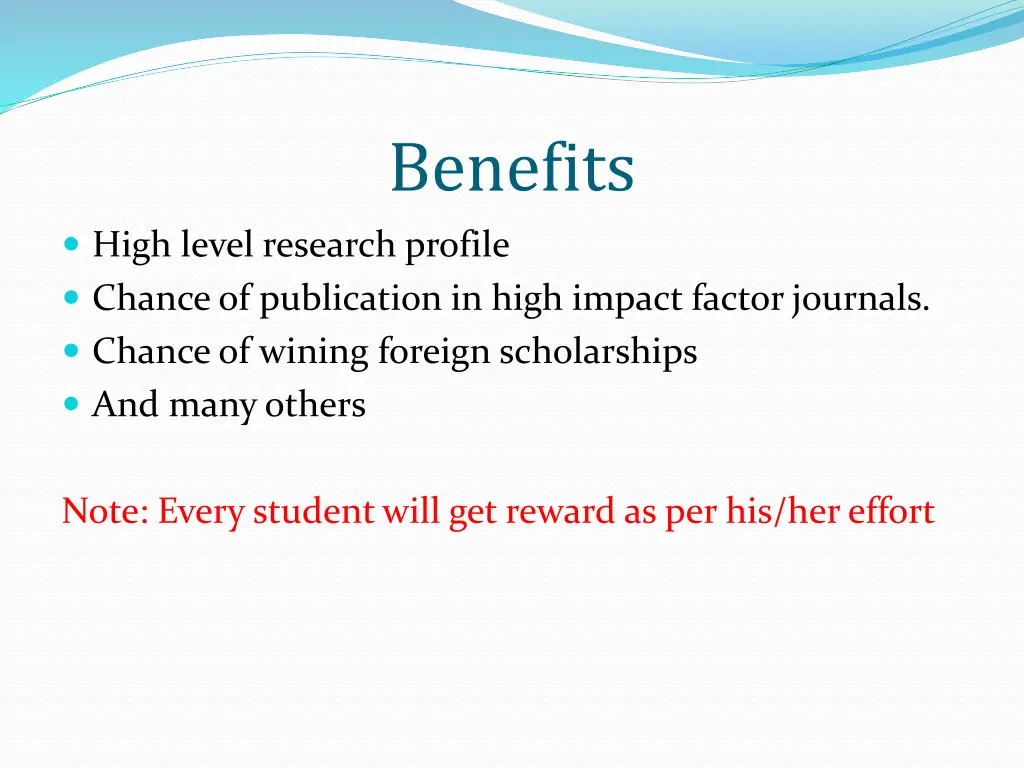benefits