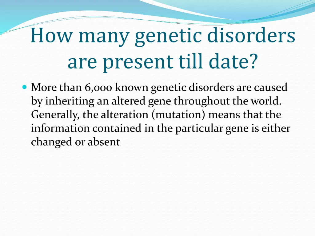 how many genetic disorders are present till date