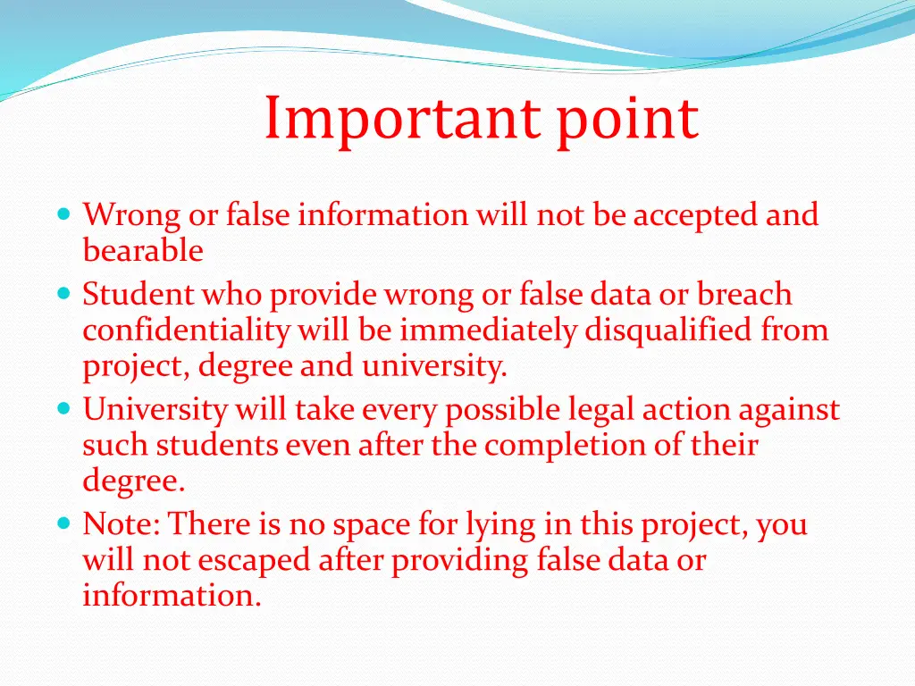 important point