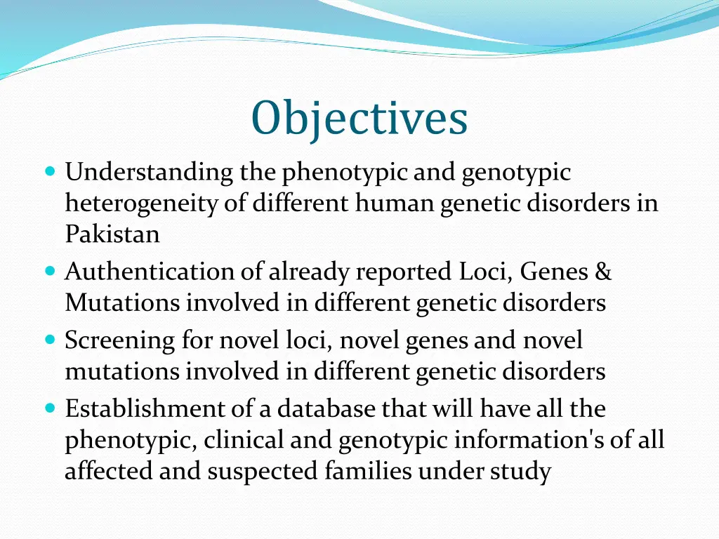 objectives