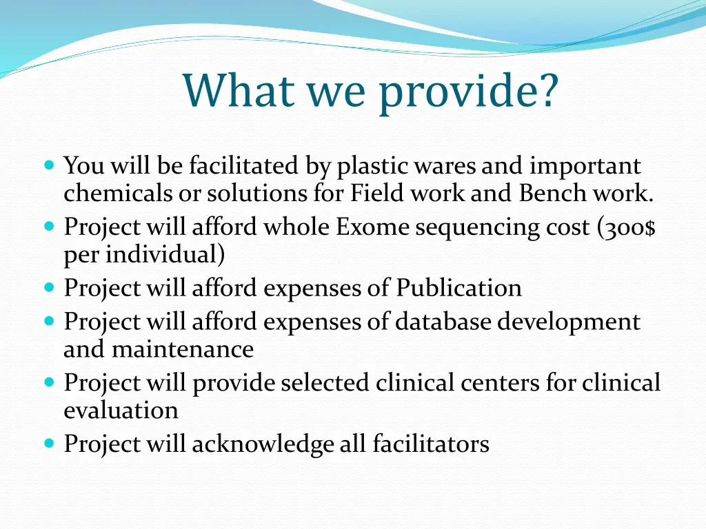 what we provide