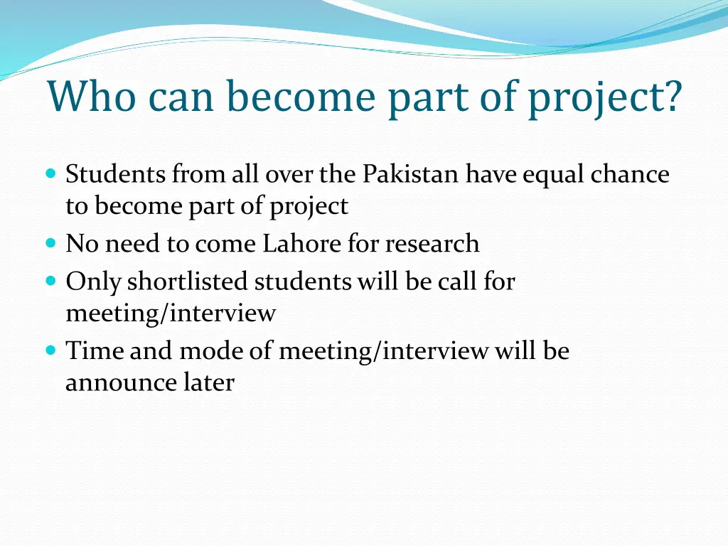 who can become part of project