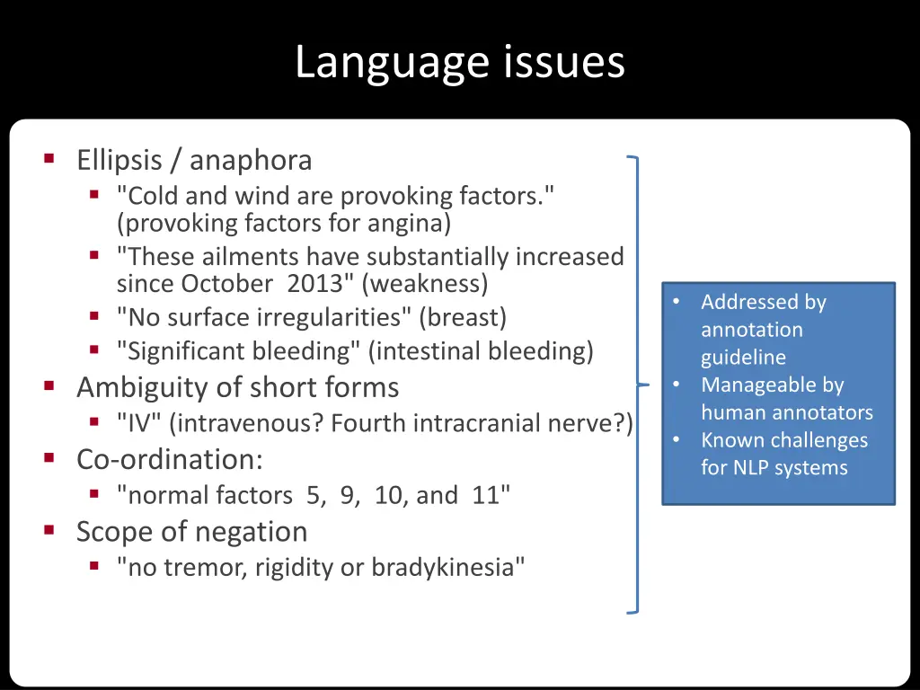 language issues