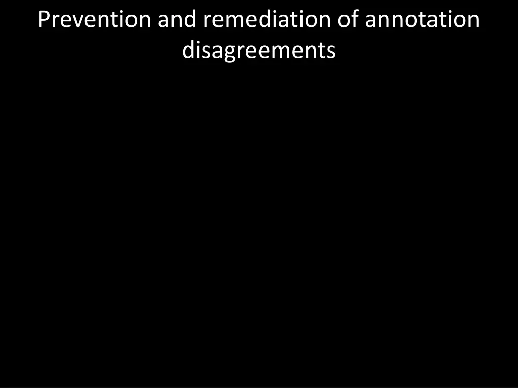 prevention and remediation of annotation