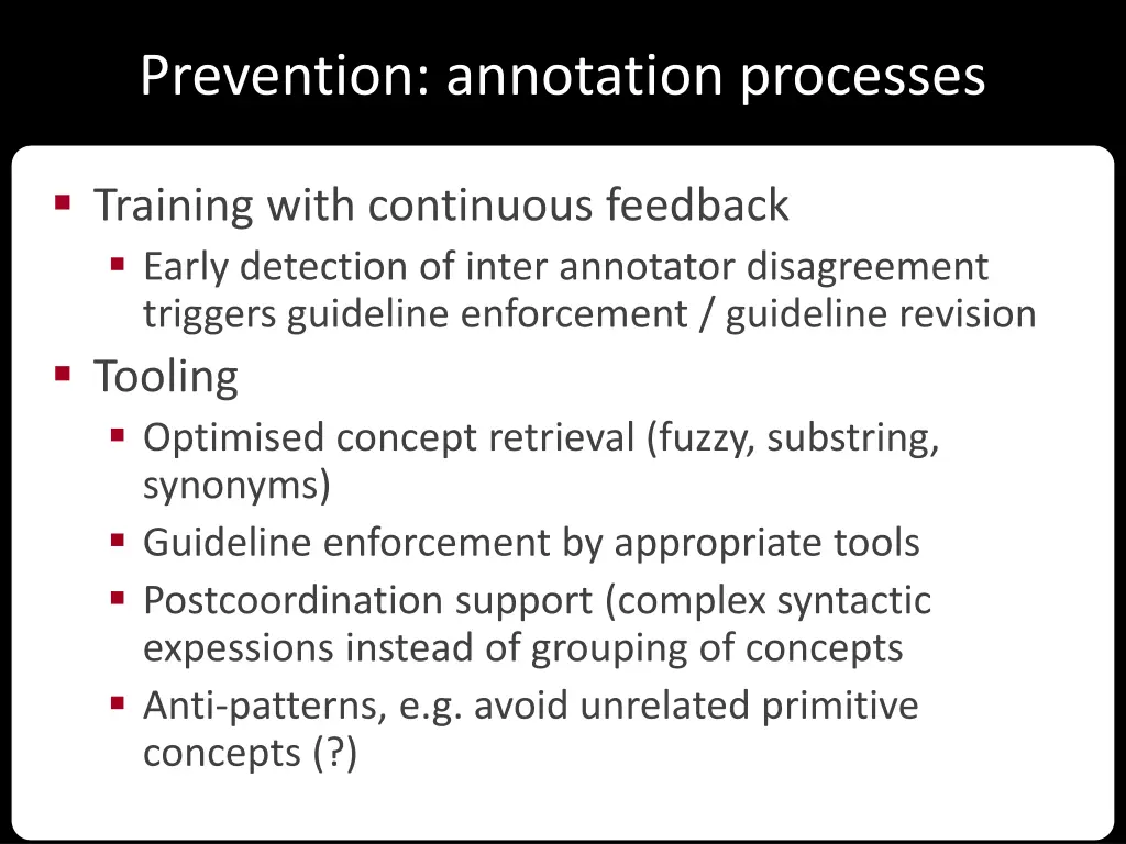 prevention annotation processes