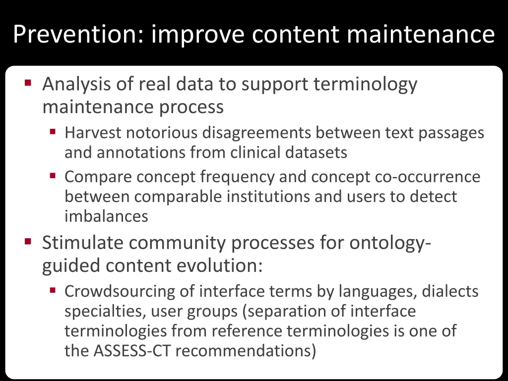 prevention improve content maintenance
