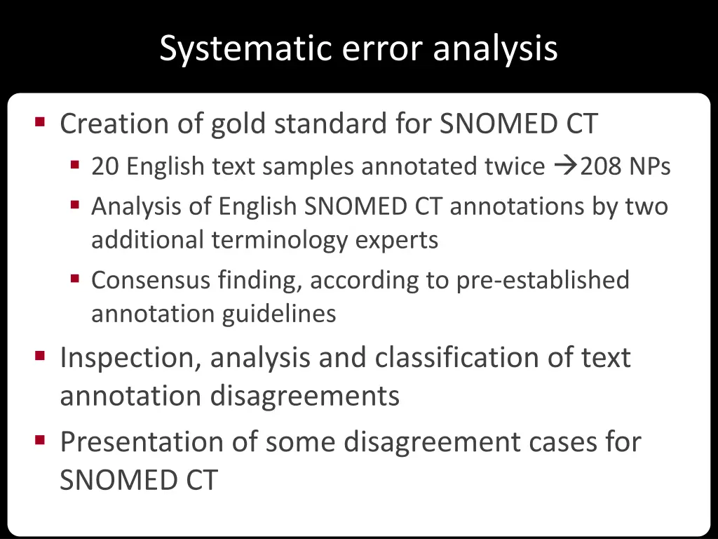 systematic error analysis