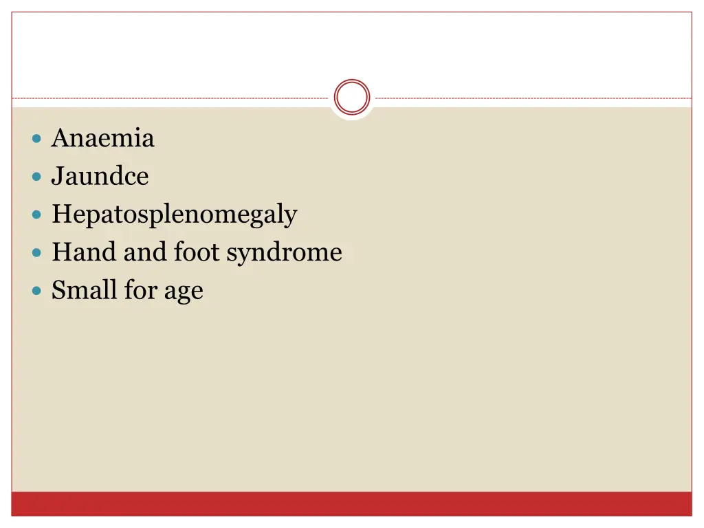 anaemia jaundce hepatosplenomegaly hand and foot