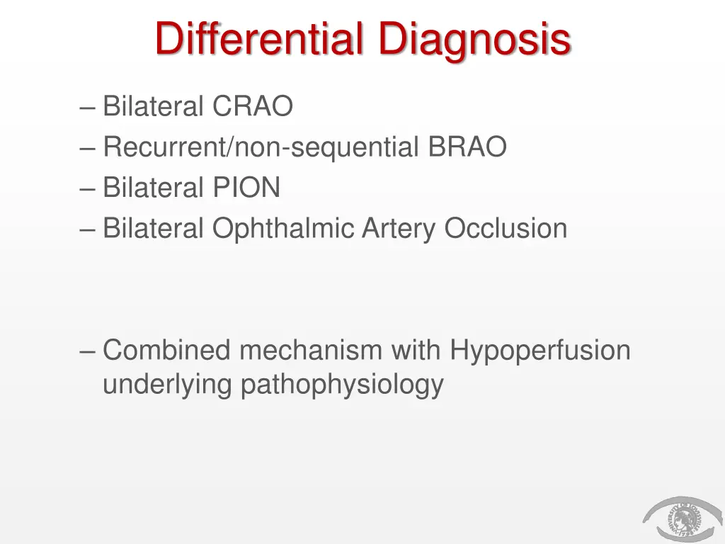 differential diagnosis