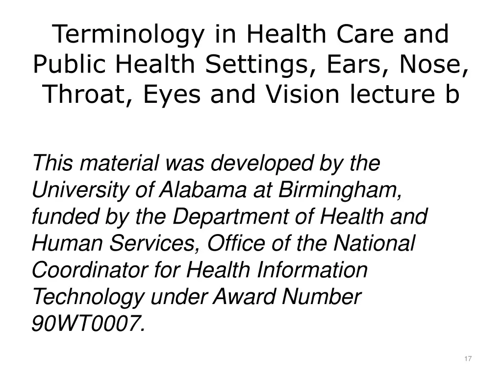 terminology in health care and public health