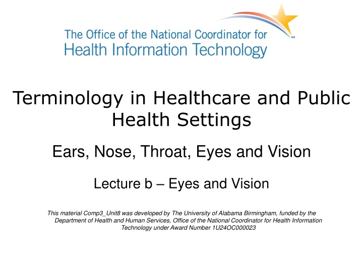 terminology in healthcare and public health