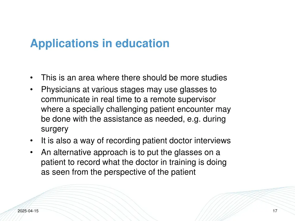applications in education