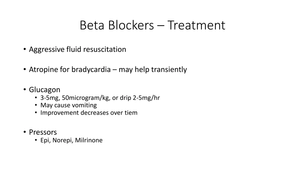 beta blockers treatment
