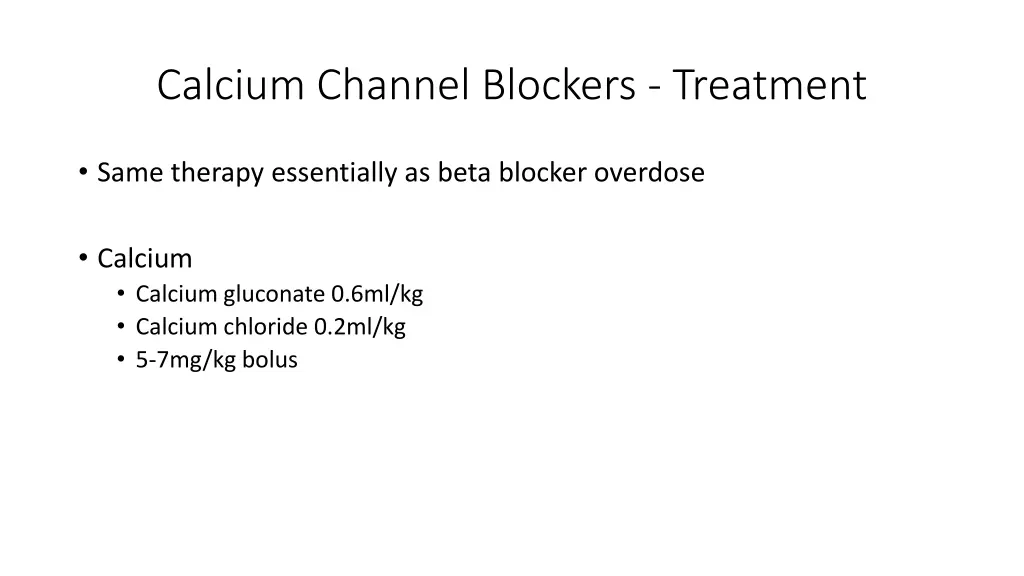 calcium channel blockers treatment