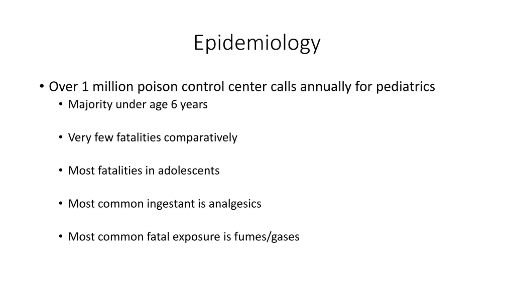 epidemiology