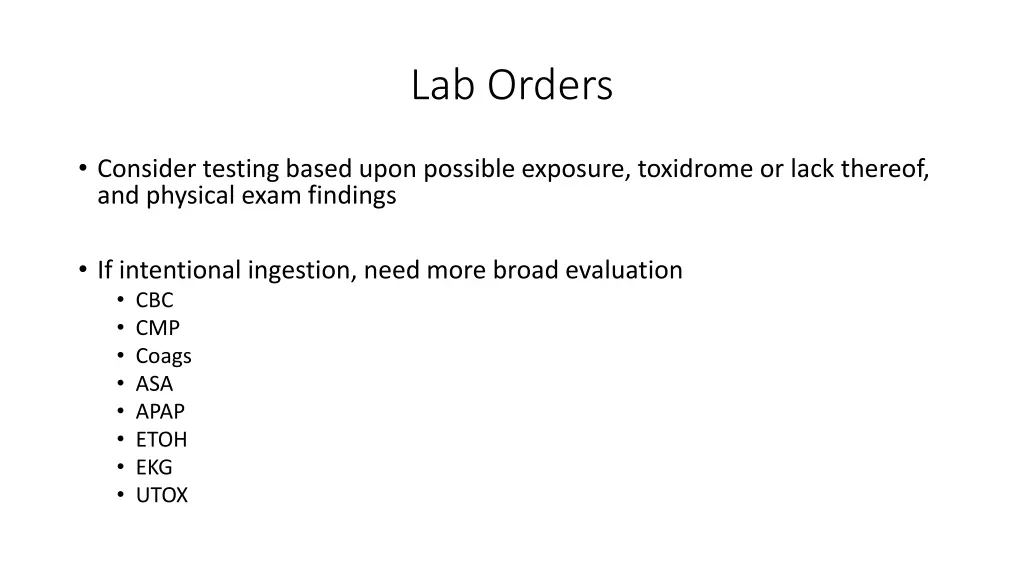 lab orders
