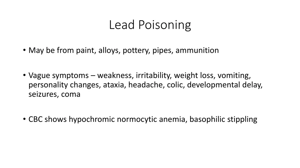 lead poisoning