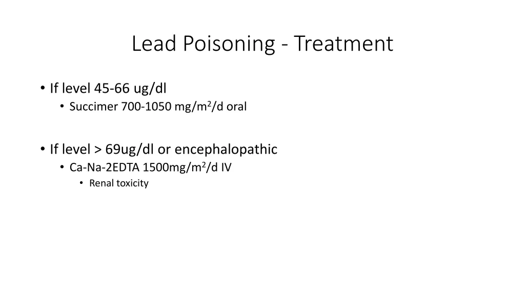 lead poisoning treatment