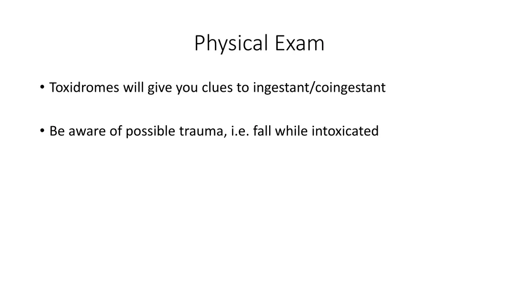 physical exam