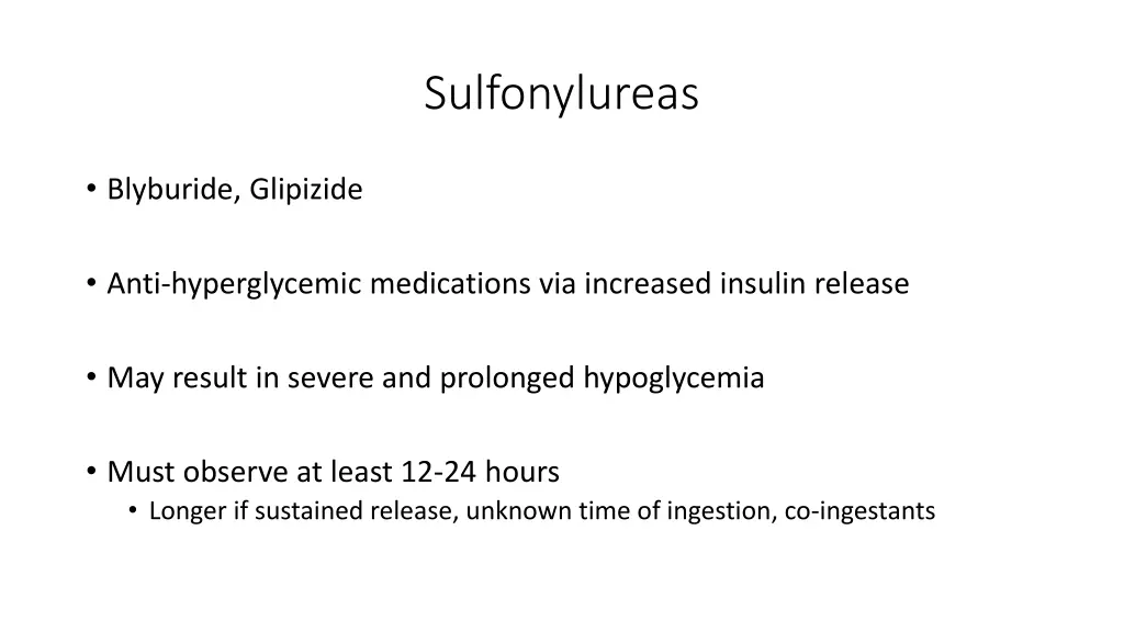 sulfonylureas