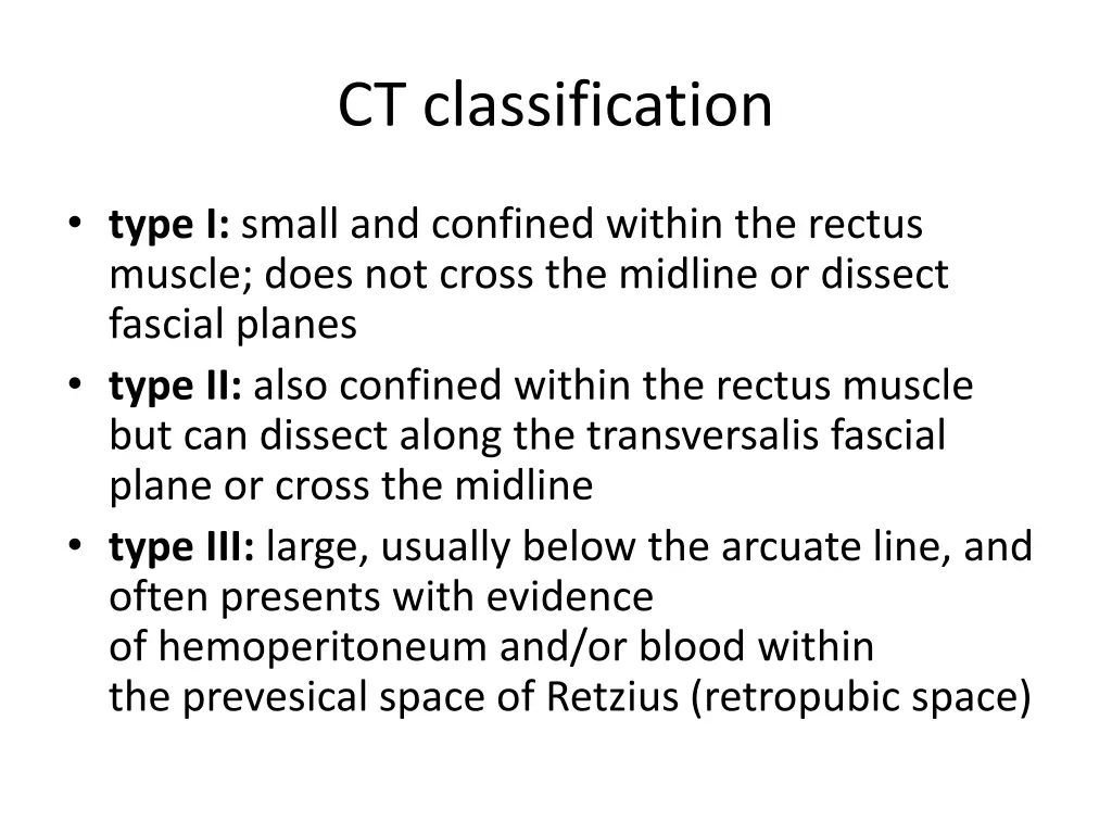 ct classification