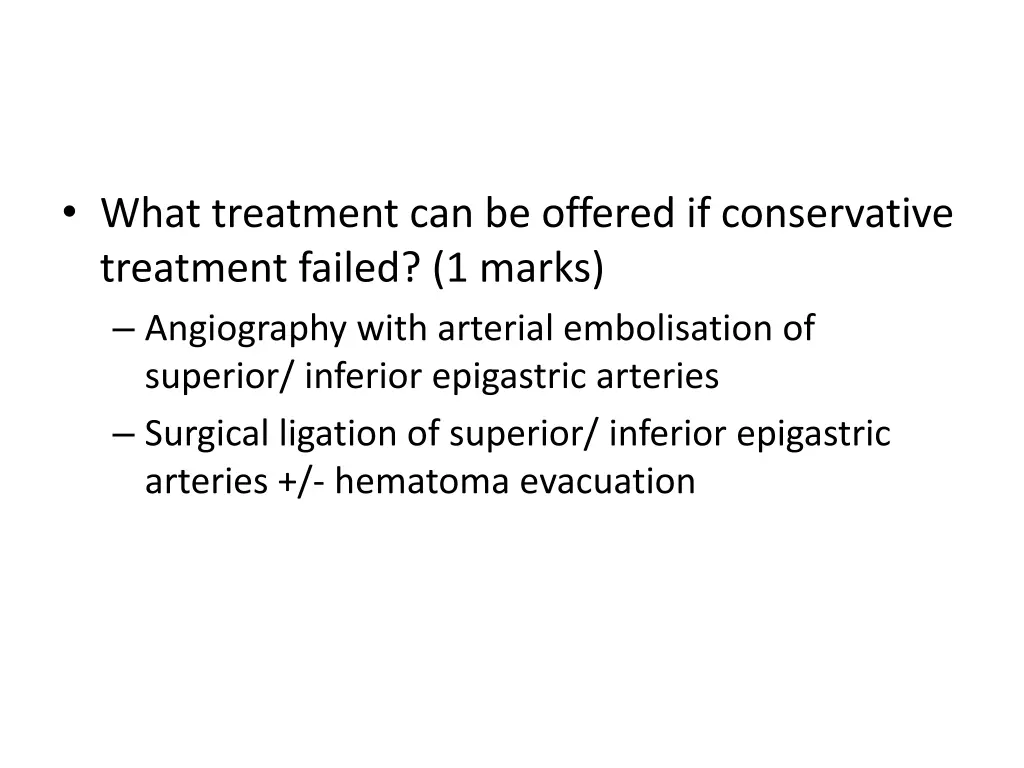 what treatment can be offered if conservative 1