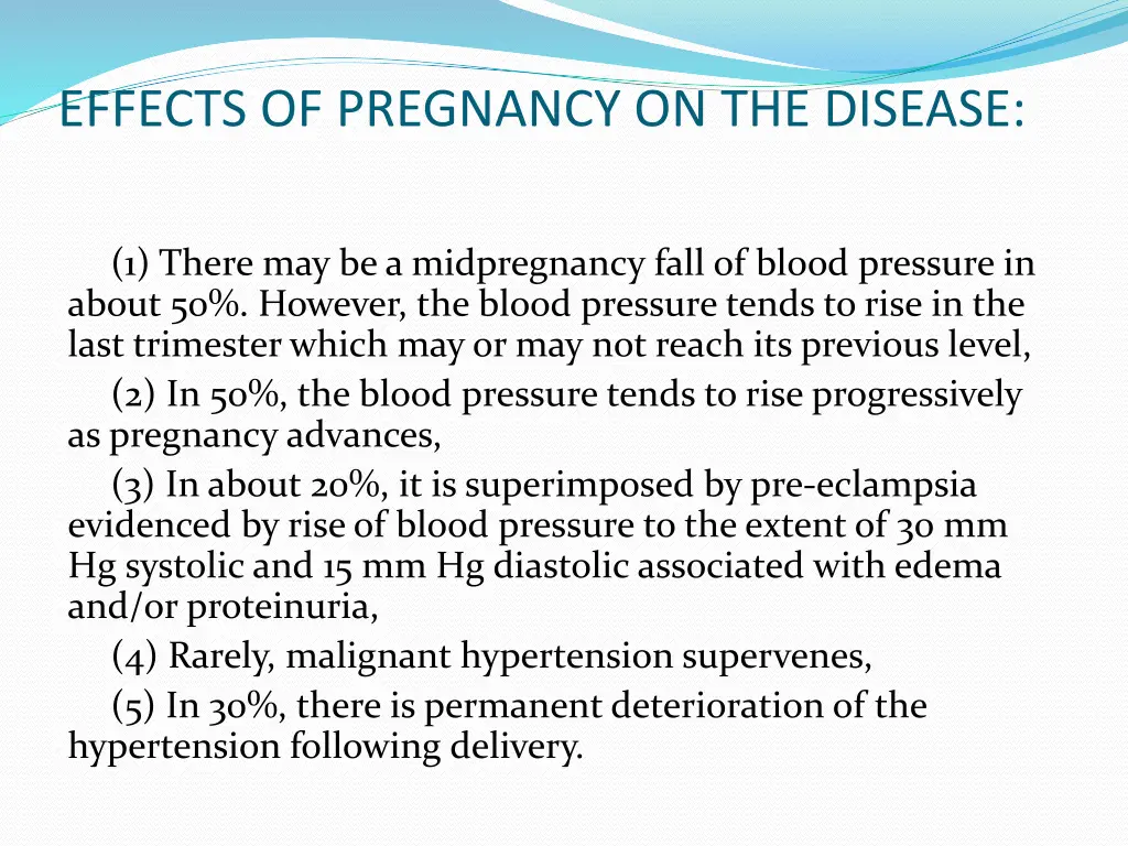 effects of pregnancy on the disease