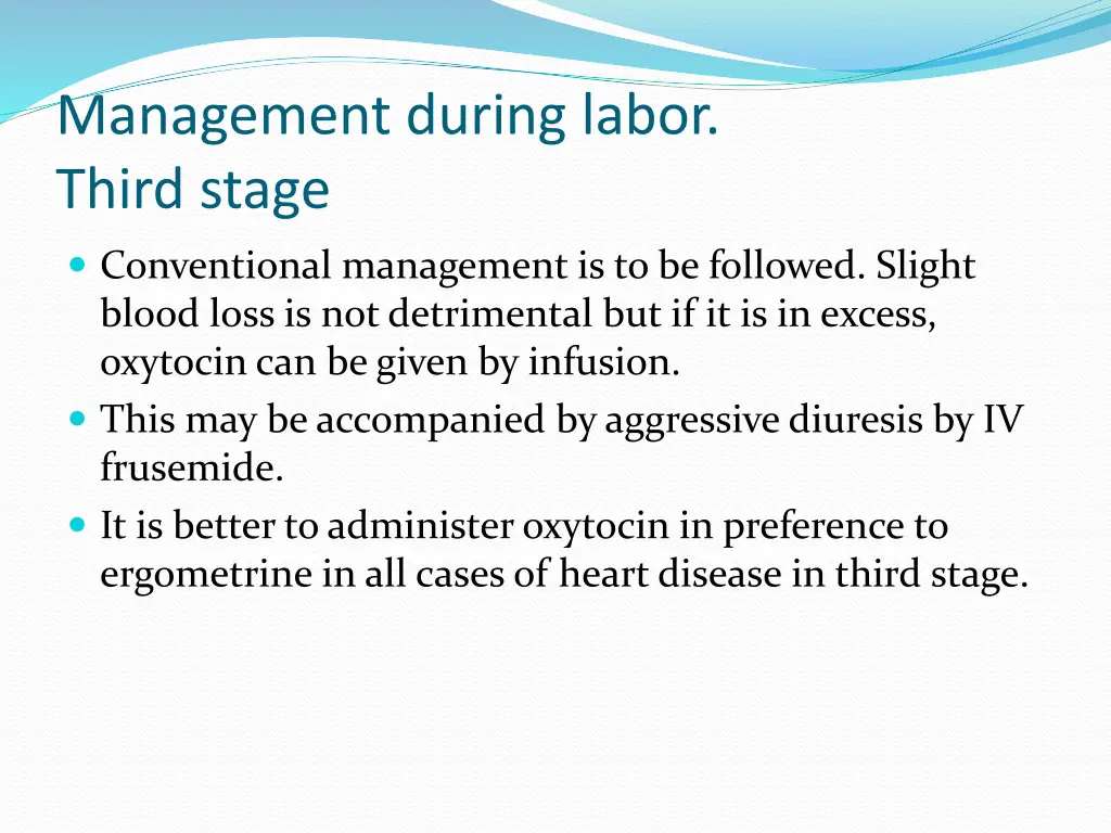 management during labor third stage