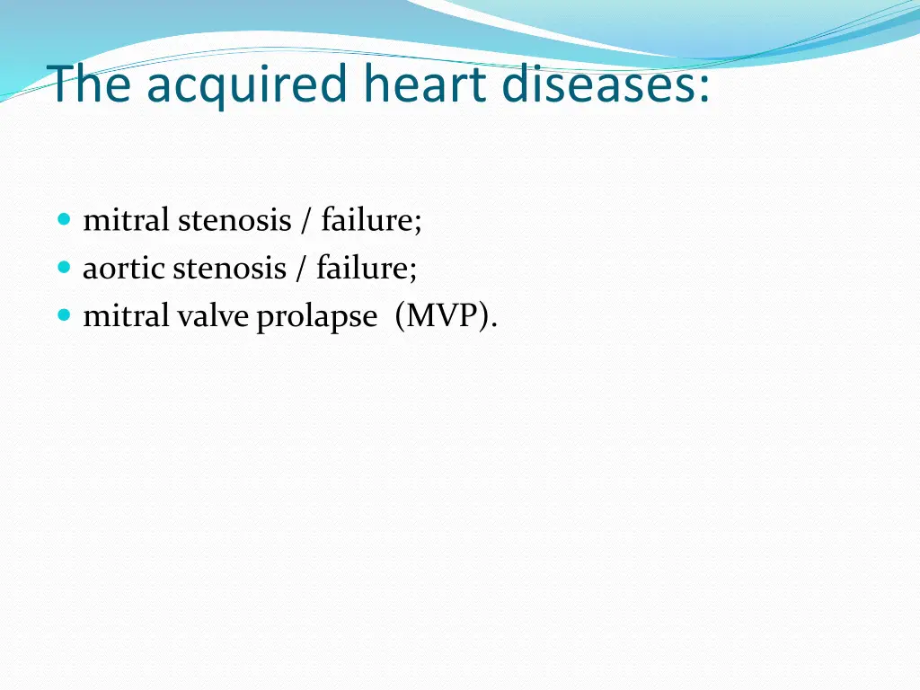 the acquired heart diseases
