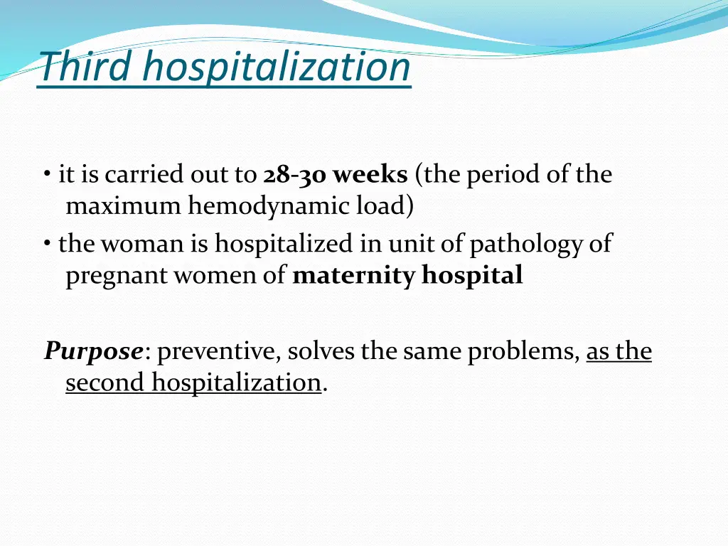 third hospitalization