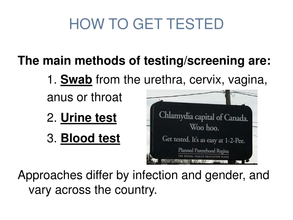how to get tested