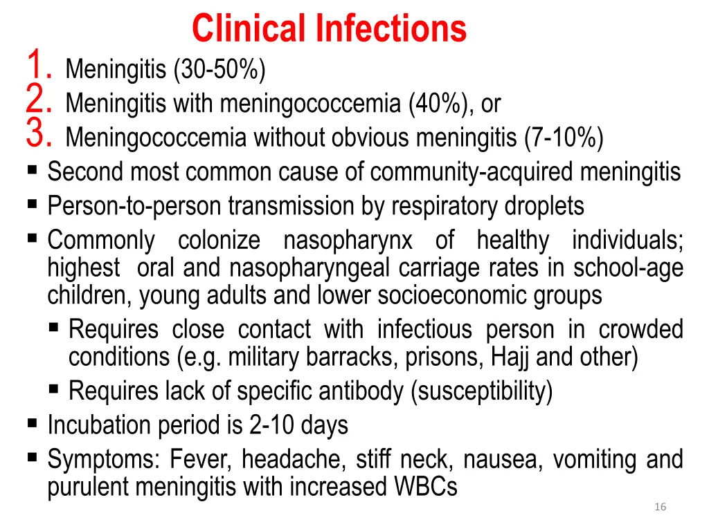 clinical infections