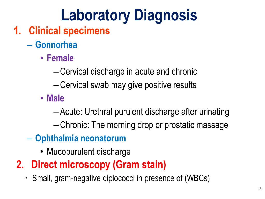 laboratory diagnosis 1 clinical specimens