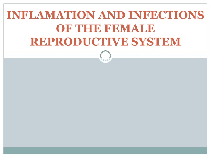 inflamation and infections of the female