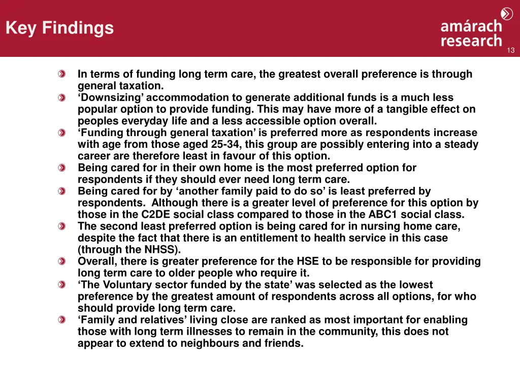 key findings