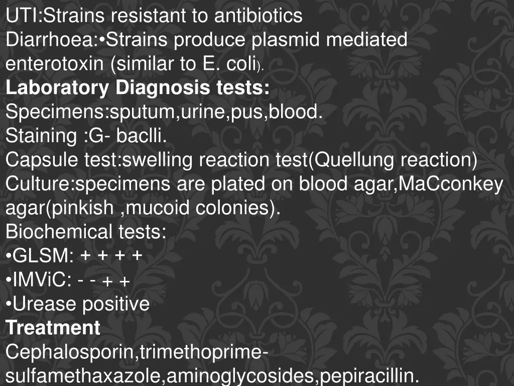 uti strains resistant to antibiotics diarrhoea